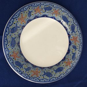 PIER  1 Italy Deep Sea Mosaic Pattern